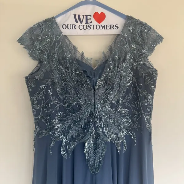 MoB Mother of the Groom Slate Blue Evening Dress MGNY - Image 3
