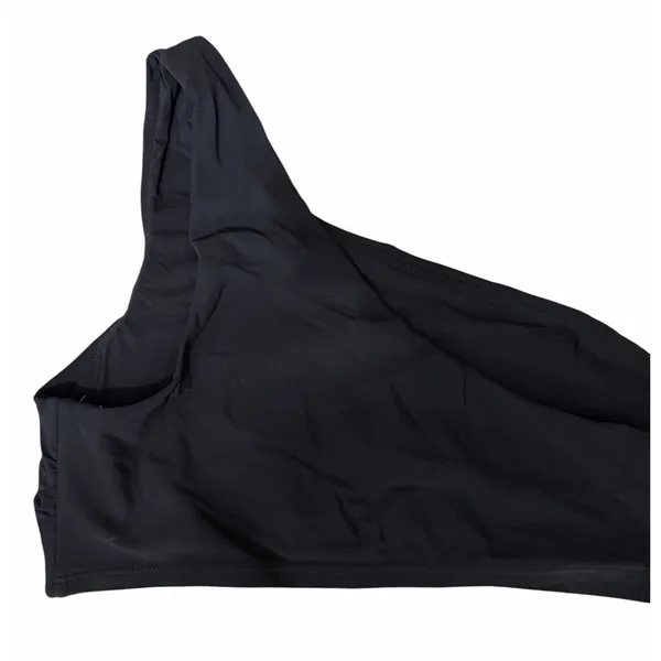 Tory Burch One Shoulder Bikini Top & High Waisted Bottoms Black Women's Size Sm - Image 5