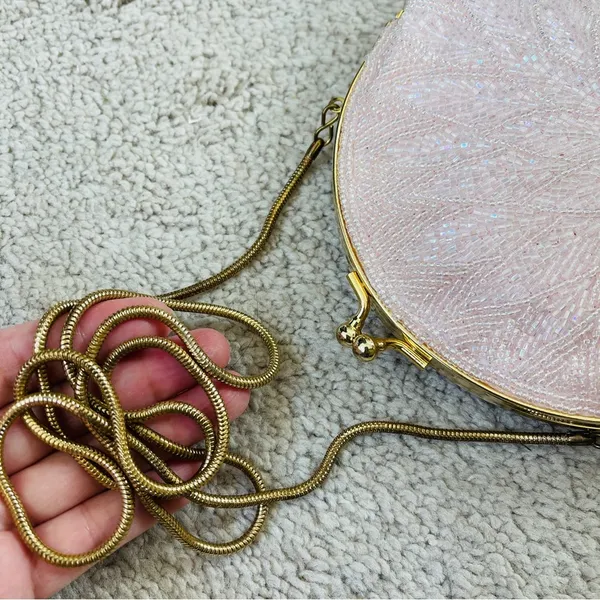Vintage pink breads wedding bag Purse clutch - Image 5