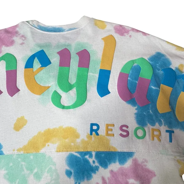 Disney Spirit Jersey Disneyland Resort Pastel Tie Dye Rainbow Size M - Image 8