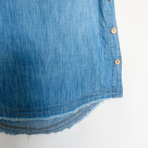 NEW Universal Thread jean Chambray Dress XSMALL blue denim bohom coastal - Image 5