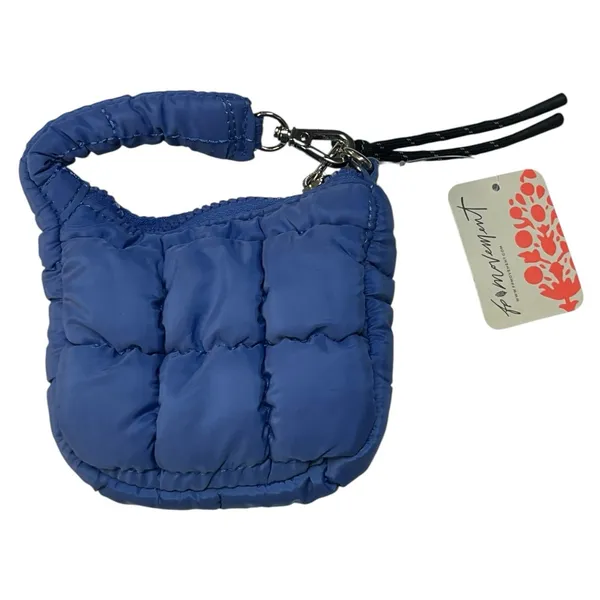 Free People Movement Quilted Micro Pouch Wristlet Bag Blueberry Logo Puffer - Image 7