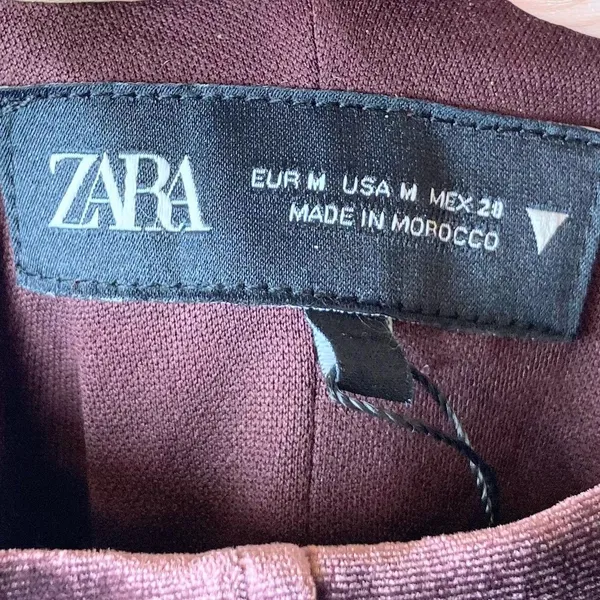NWT Zara Bloggers Favorite Velvet Corset Mini Dress Maroon Size Medium - Image 4