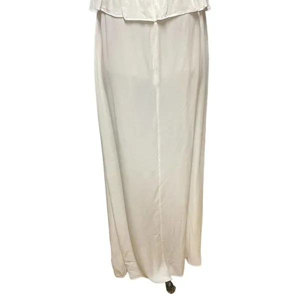 ByTimo White‎ Short Sleeve Ruffle Peplum Maxi Dress Size Medium - Image 7