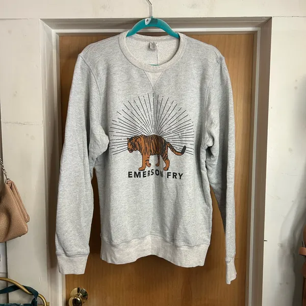 Emerson Fry Grey Tiger Sweatshirt Made in USA - size L MSRP $118! SOLD OUT!! - Image 2