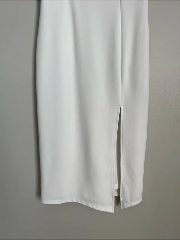 HELLO MOLLY White Midi Dress Sz 8 - Image 3