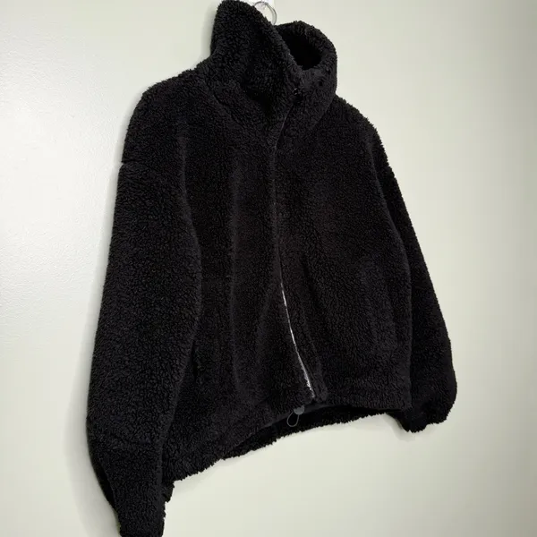 Lululemon Cinchable Fleece Zip Up Full Zip Jacket Black Women’s Size 6 - Image 8