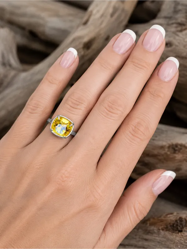 Handcrafted sparkly ring made with Swarovski crystal adjustable fit - Image 3