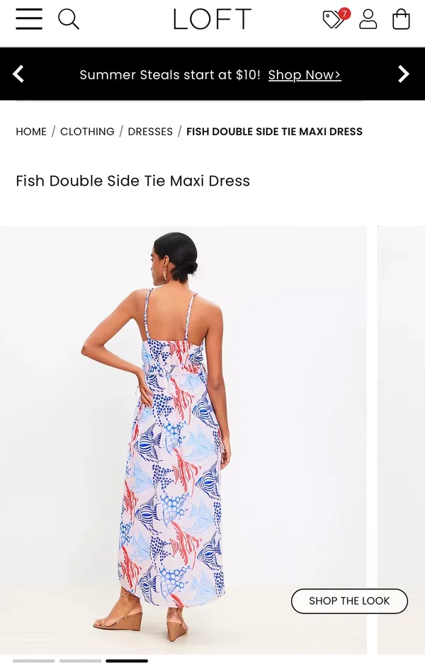 Loft Fish Double Side Tie Maxi Dress - Image 2