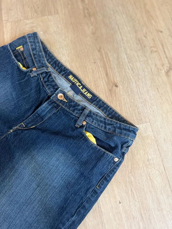 Nautica Jeans Size 12 Blue Denim Wash Flare Pants - Image 2