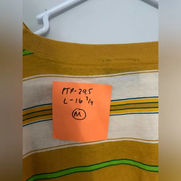 Urban Outfitters Out From Under Long Sleeve Top Crop Top Stripes Yellow Green Brown Size M - Image 8