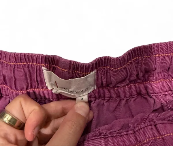 Anthropologie purple drawstring shorts - Image 2