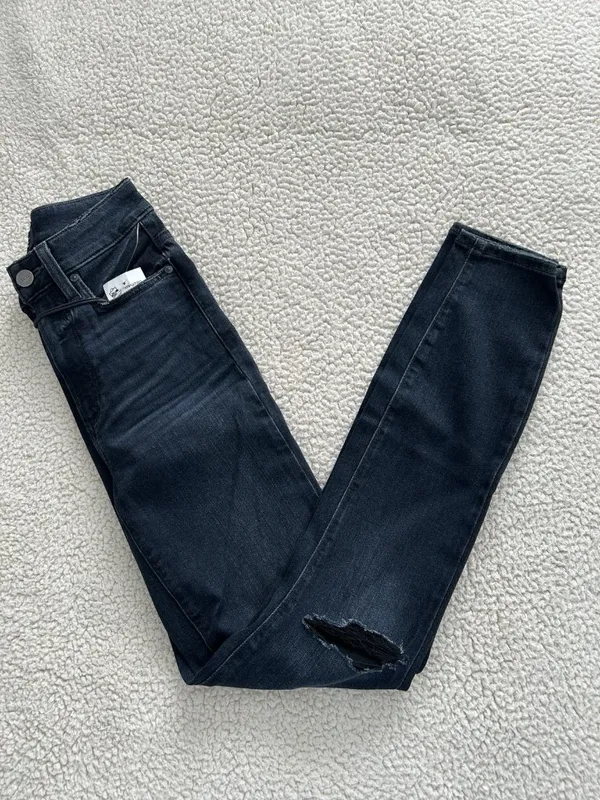 Paige Women's Margot Ankle Skinny Jeans Transcend High Rise Dark Blue Size 23 - Image 4