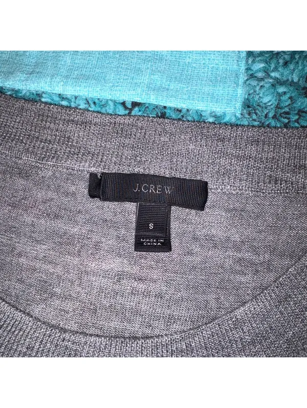 J.Crew $120 Women's S 100% Merino Wool Sweater Cozy Size Small Gray - Image 5