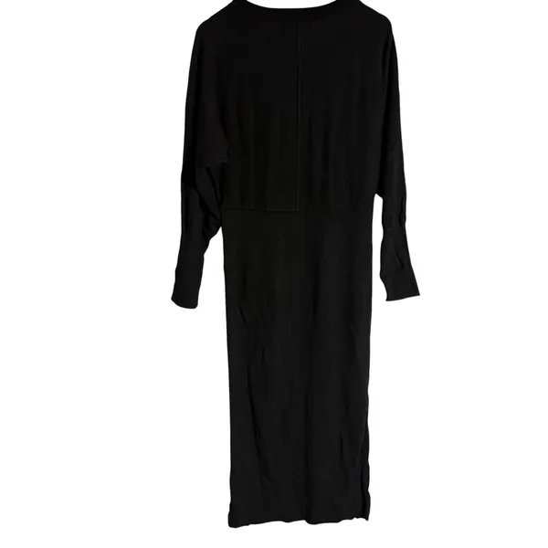 Ripe Sloane Black Knit Long Sleeve Crewneck Sweater Midi Dress Maternity Large - Image 13