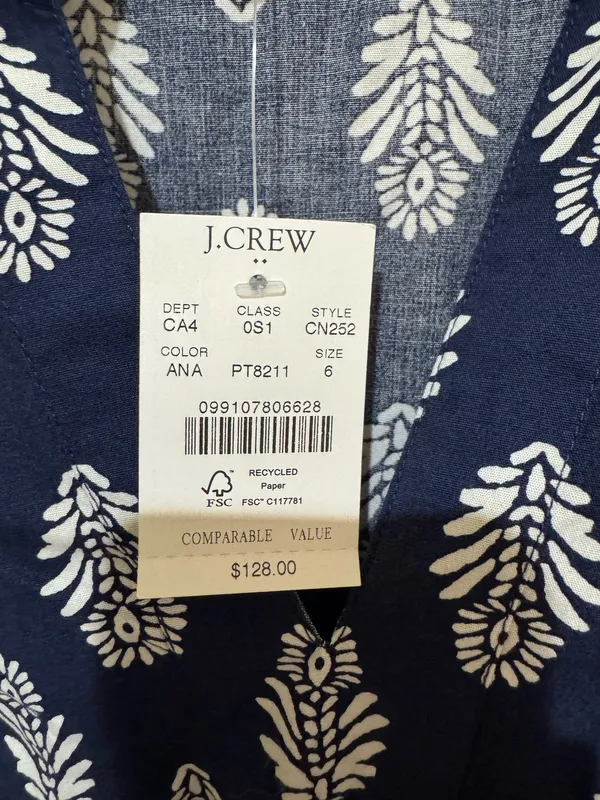 J.Crew Factory Printed Dress - Image 3