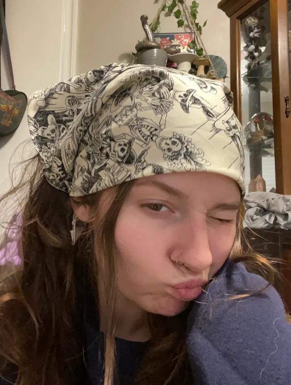 cowboy skeleton bandana White - Image 3