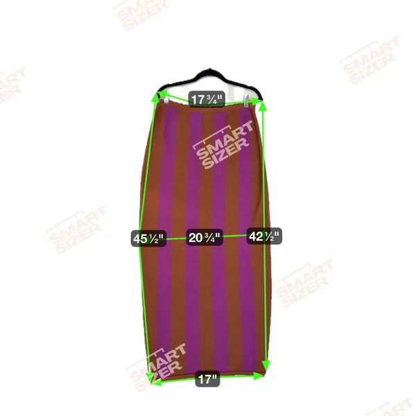 Anthropologie Striped Knit‎ Pencil Boho Skirt Purple Workwear Elegant Size L - Image 8