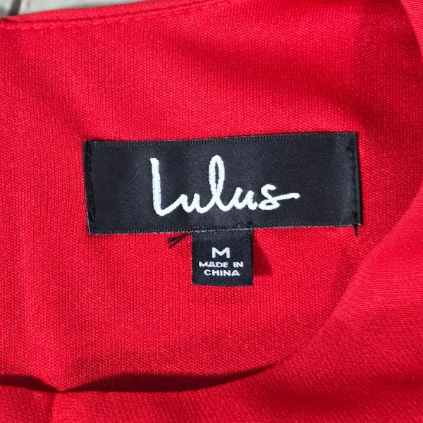 Lulus Red Sleeveless Cutout Back Skater Dress Size M 65482 - Image 6
