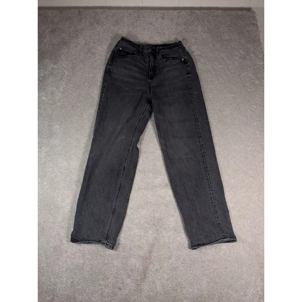 american eagle baggy jeans black wash jeans 4 short - Image 2