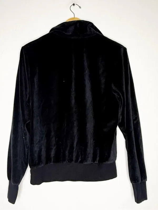 Polo Ralph Lauren Quarter Zip Pullover Black Velour Size Small - Image 3