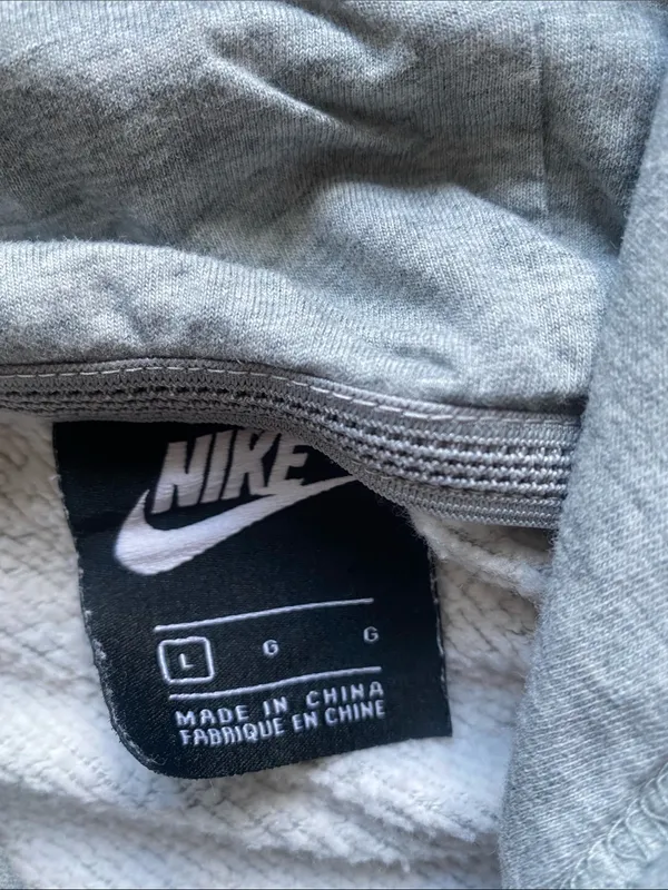 Nike Air Force Falcons Hooded Sweatshirt Womens Sz Large Grey with Blue Logo - Image 5