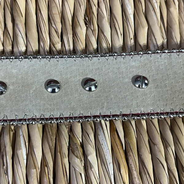 Red rhinestone bling western belt with silver accents, and buckle Sm-31 - Image 6