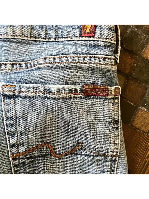 Vintage Y2K Seven For All Mankind Low Rise Bootcut Jeans 27 Waist 💙 - Image 5