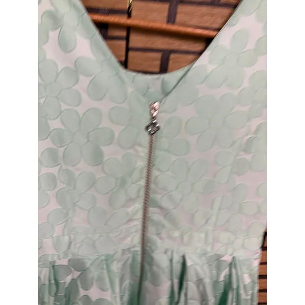 Pink Tartan Mint Floral Embossed Dress‎ Size 10 - Image 6