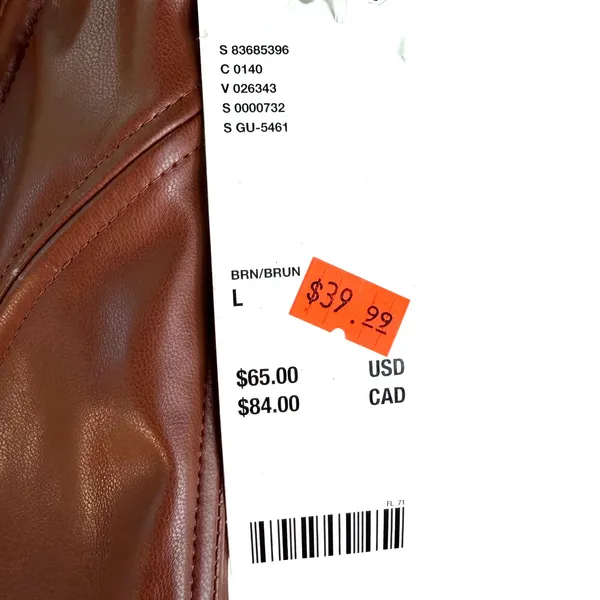 Out From Under Urban Outfitters Osanna Faux Leather‎ Corset Women L Brown Boho Festival Biker - Image 3