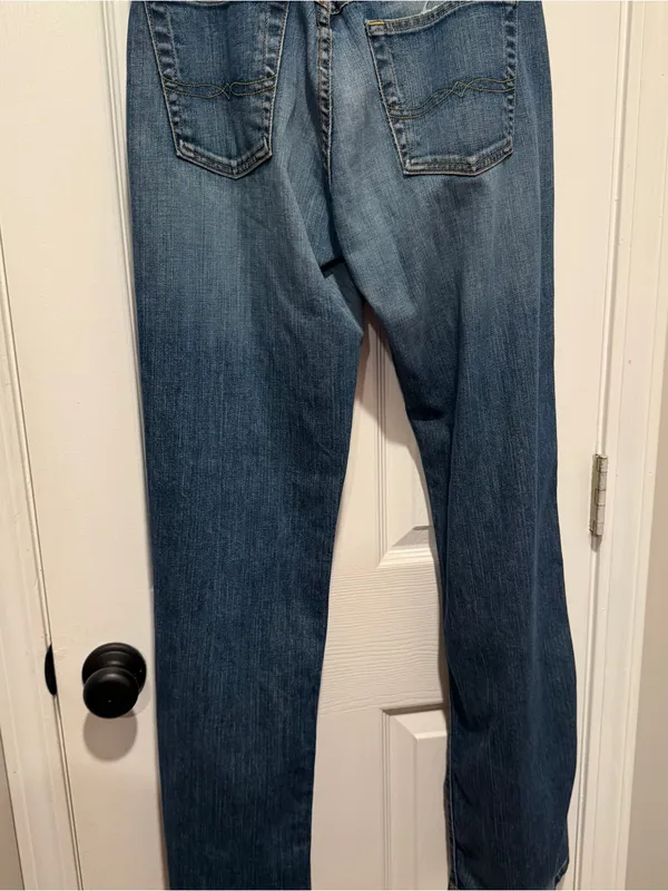Lucky Brand Gene Montesano Jeans Women’s 8/29 Straight Leg USA Distressed - Image 11