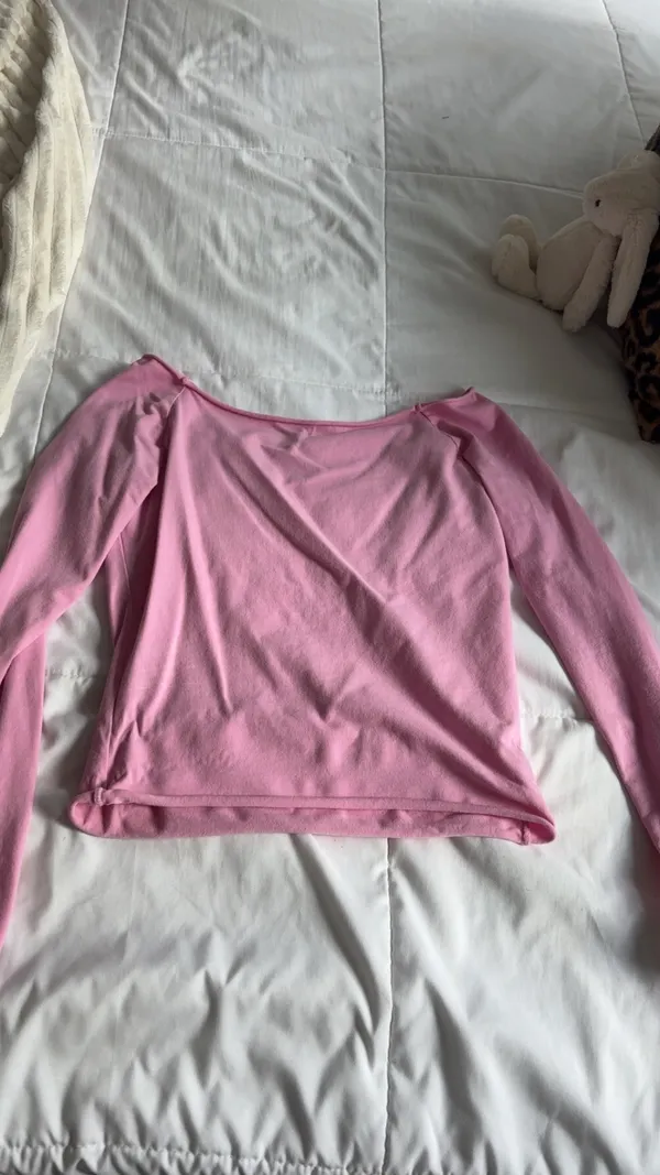 Pink Brandy Melville off the shoulder top - Image 4