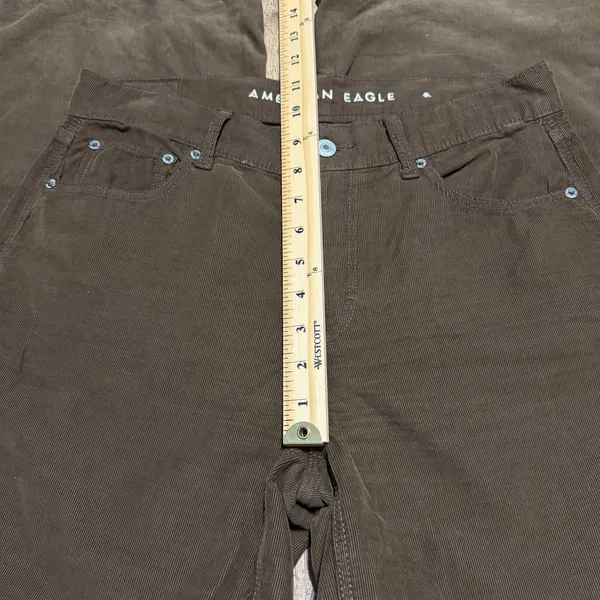 American Eagle's Women's Brown Corduroy Low-Rise Skater Jeans Pants Sz 4 Grunge - Image 4