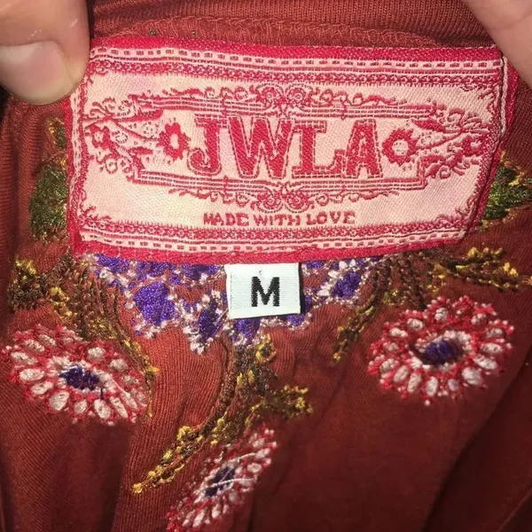 Johnny Was v-neck knit embroidered boho tunic - Image 3