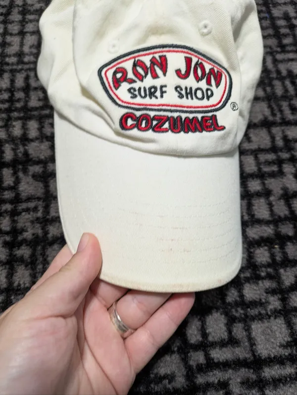 Ron John Surf Shop White Adjustable Cap Red - Image 2
