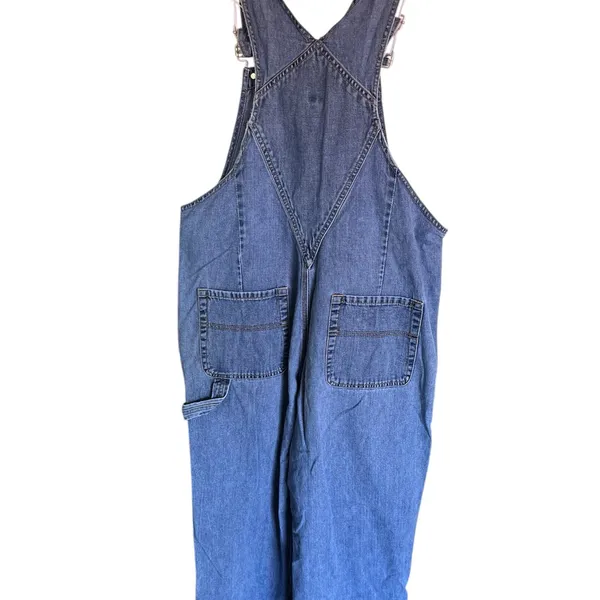 Mimi Denim Maternity Overalls With Attachment‎ To Gather In Back Med Wash S - Image 2