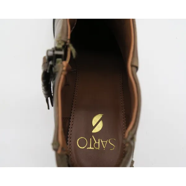 Sarto by Franco Sarto A-Nemi Olive Brown‎ Leather Ankle Boots Women 10M - Image 7