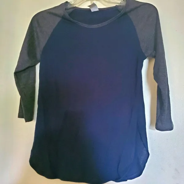 3/4 sleeve baseball tee Blue - Image 2