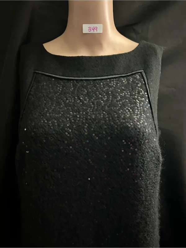 Loft Women’s Black Sequin Front Shift Dress SZ 8 NWT - Image 7