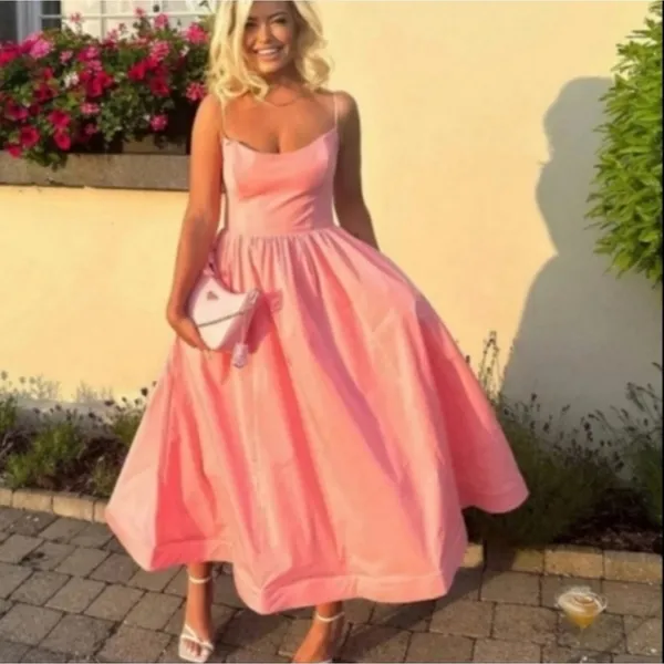 NWOT HOUSE OF CB LOLITA Apricot Corset Fit & Flare Midi Sundress Sundress XS - Image 7