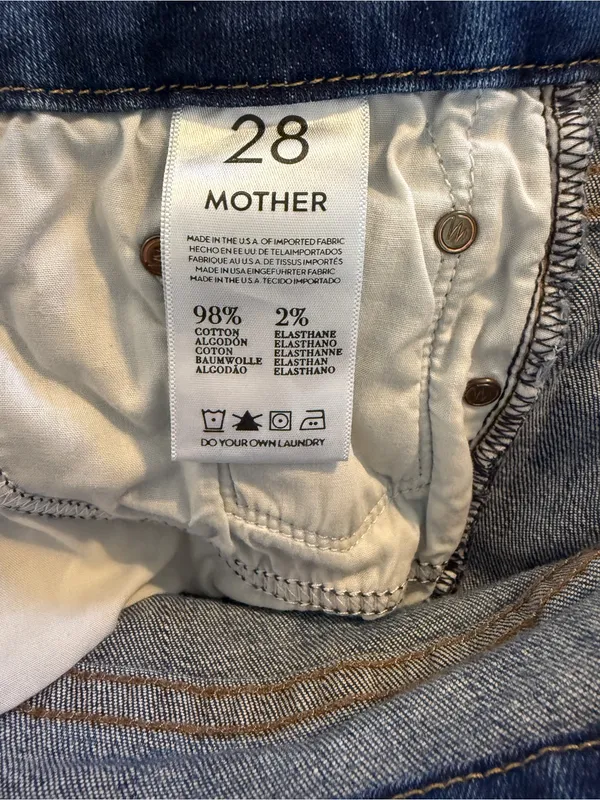 MOTHER The Looker Tequila Truth Skinny Jeans Distressed Women’s Size 28 - Image 8