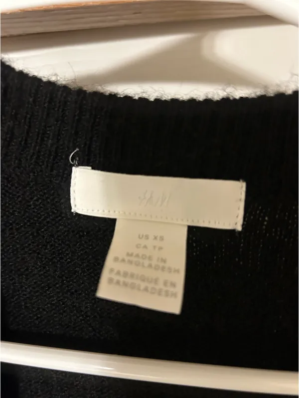 H&M Black Long Sleeve Sweater  - Image 3