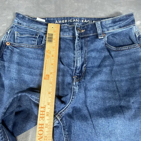 American Eagle Mom Jean 4 Stretch Crop Ankle Denim Mid Rise Trendy Y2K Summer‎ - Image 9