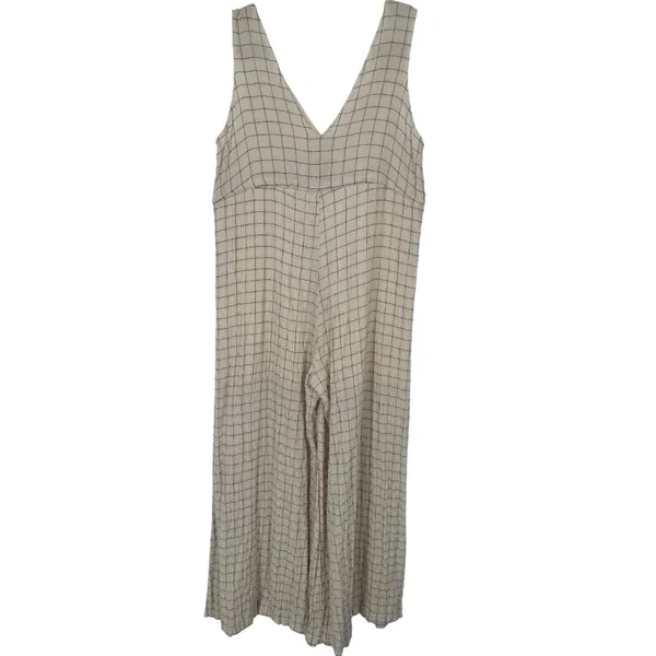 Urban Outfitters Breezy Plunging Wide Leg Sleeveless‎ Babydoll Jumpsuit Size XS - Image 5