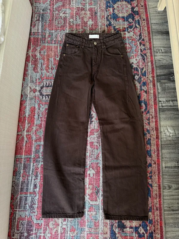 ZARA Brown Jeans High-Rise - Image 7