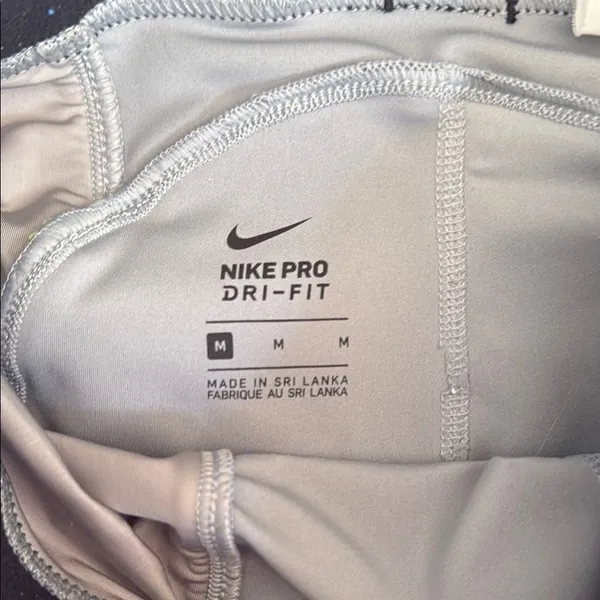 Nike Pro Gray Shorts with Neon and Purple Accents - Image 2