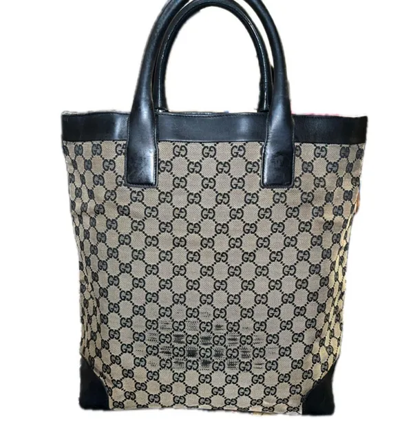 Authentic Gucci GG Monogram Canvas Tote Handbag - Image 2