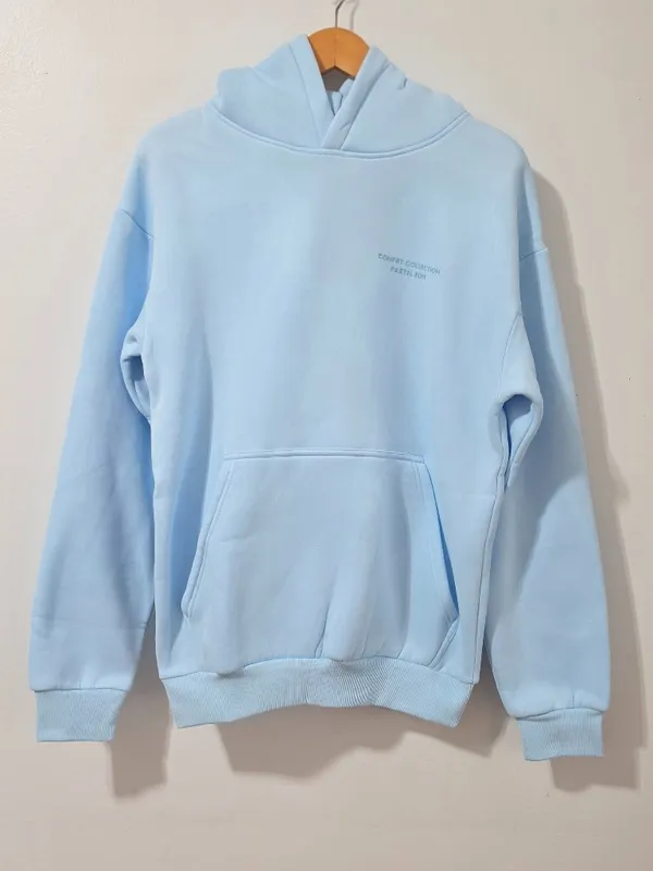 Comfrt Pastel Hoodie Mega – Baby Blue - Size XS - KJHU64 - Image 3