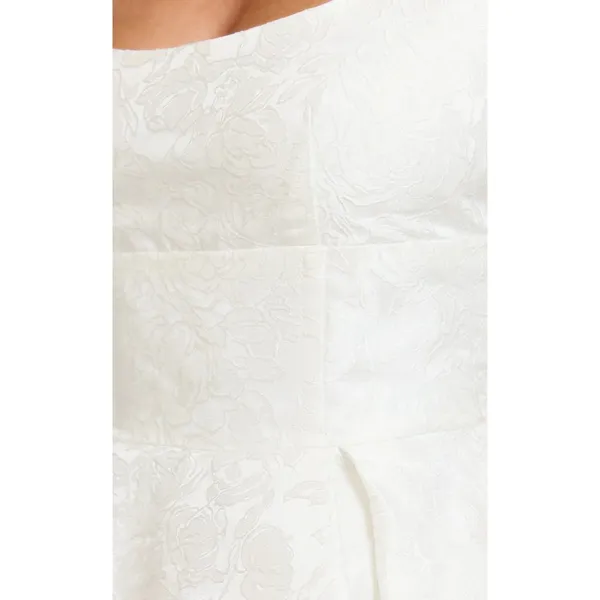 SHOWPO Stephane White Corset Scoop Neck Fit and Flare Dress Size US 4 NWT NEW - Image 6