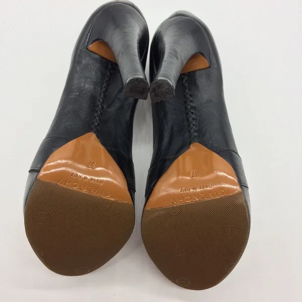 Givenchy Peep Toe Hidden Platform High Heel/Ankle Strap Pump in Black Leather - Image 13